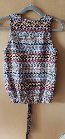 Milkyway print top with tie waist - Picture 2 of 3